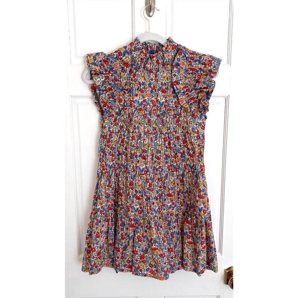 SEA NEW YORK Tuckernuck Multi Hanna Park Liberty Flutter Sleeve Cotton Dress XS - Picture 14 of 16